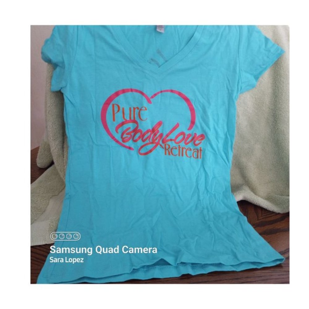 Ladies teal blue Tshirt